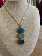 Load image into Gallery viewer, BLUE/GREEN APATITE NECKLACE

