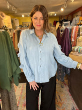 Load image into Gallery viewer, LIGHT DENIM BOW TOP
