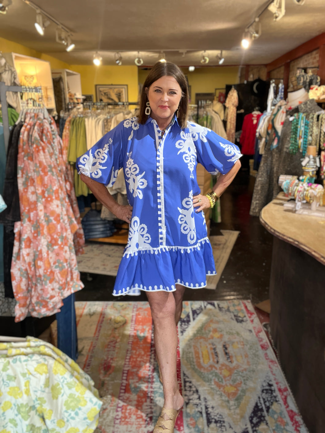PERIWINKLE SHIRT DRESS