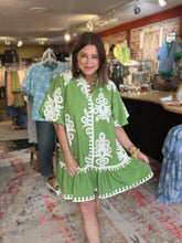Load image into Gallery viewer, GREEN APPLE SHIRT DRESS
