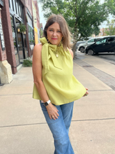 Load image into Gallery viewer, CHARTREUSE BOW TOP
