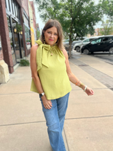 Load image into Gallery viewer, CHARTREUSE BOW TOP
