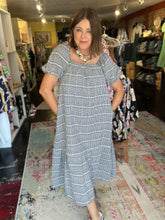 Load image into Gallery viewer, BLACK AND WHITE GINGHAM DRESS

