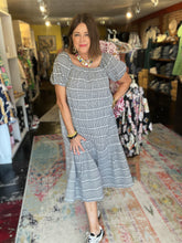 Load image into Gallery viewer, BLACK AND WHITE GINGHAM DRESS
