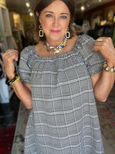 Load image into Gallery viewer, BLACK AND WHITE GINGHAM DRESS
