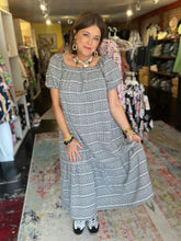 Load image into Gallery viewer, BLACK AND WHITE GINGHAM DRESS
