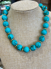 Load image into Gallery viewer, MABRY TURQUOISE MARBLED NECKLACE
