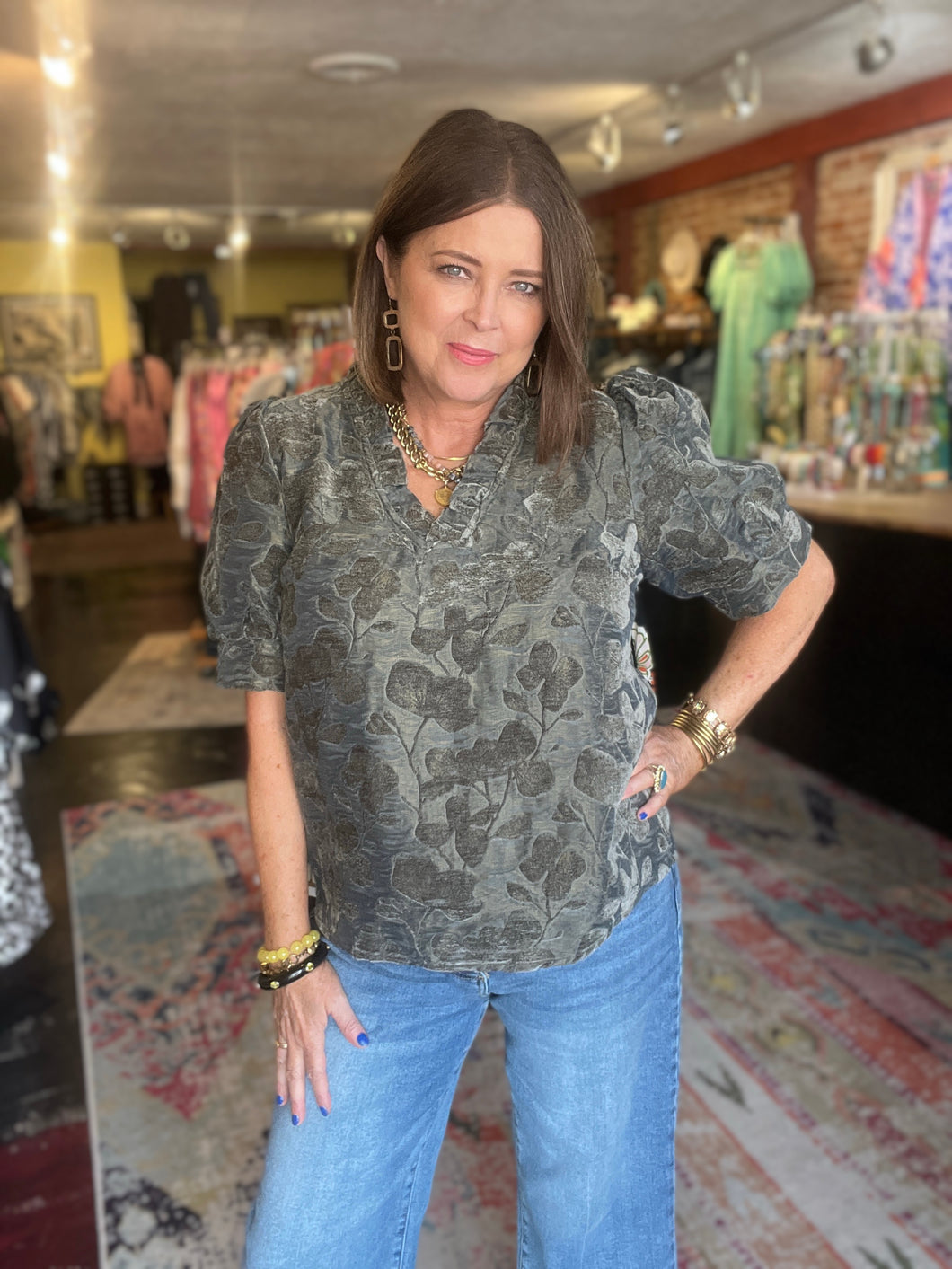 SMOKY PETAL TOP