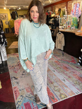 Load image into Gallery viewer, JADED GYPSY AQUA OVERSIZED SLUB TEE
