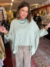 Load image into Gallery viewer, JADED GYPSY AQUA OVERSIZED SLUB TEE
