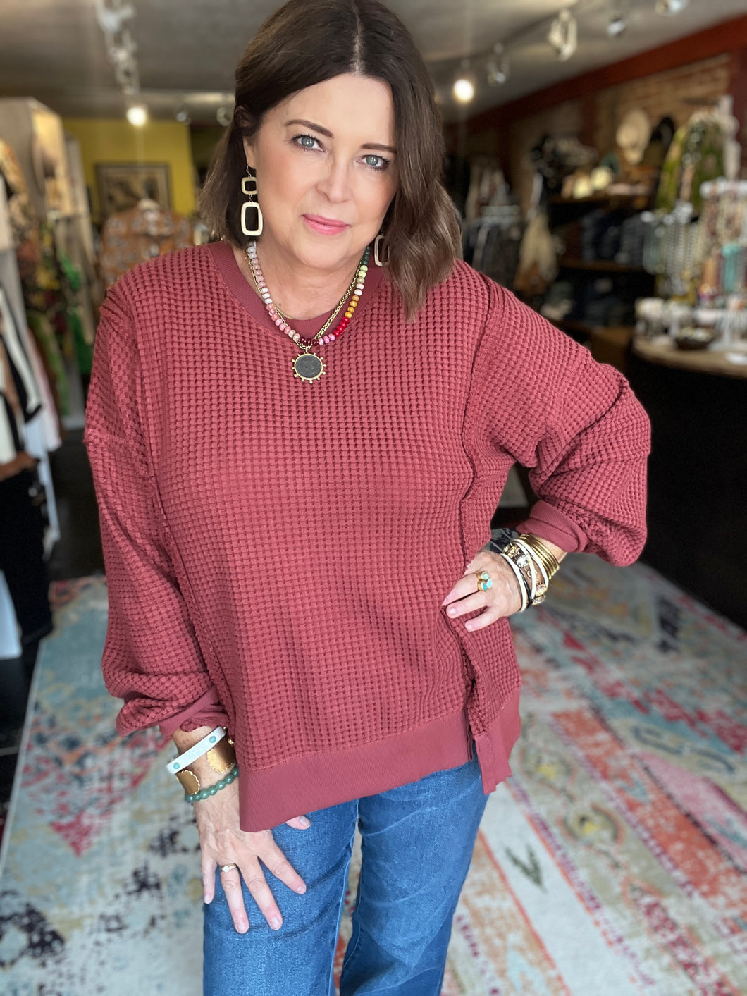 MERLOT THERMAL PULLOVER