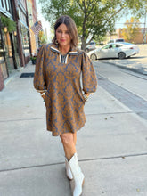 Load image into Gallery viewer, GOLDEN JACQUARD DRESS
