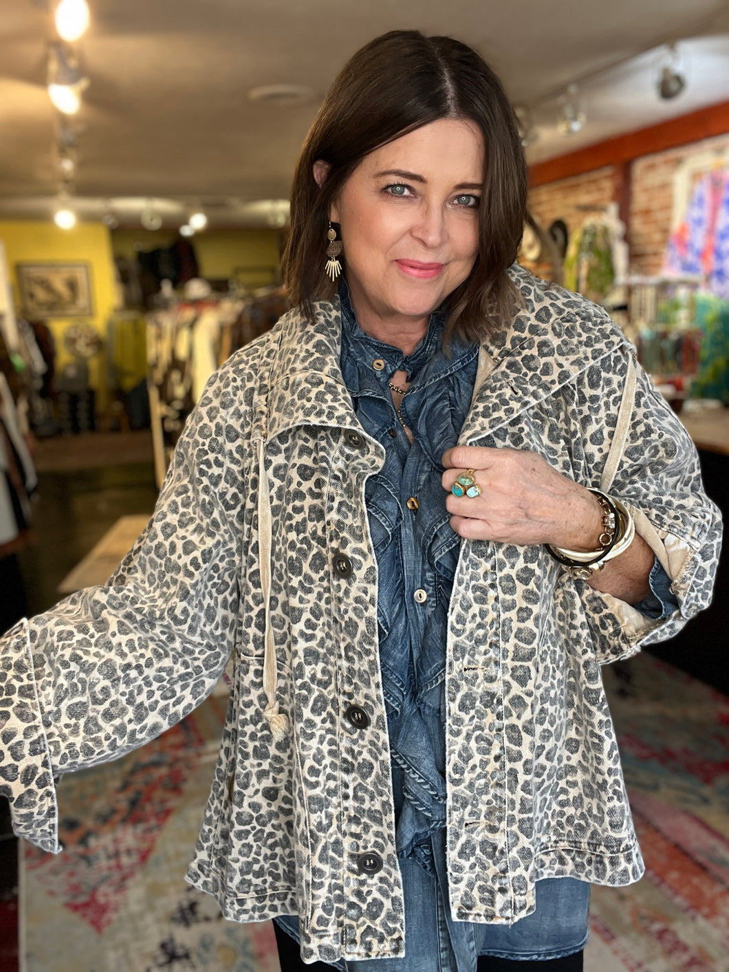 LEOPARD SWING JACKET