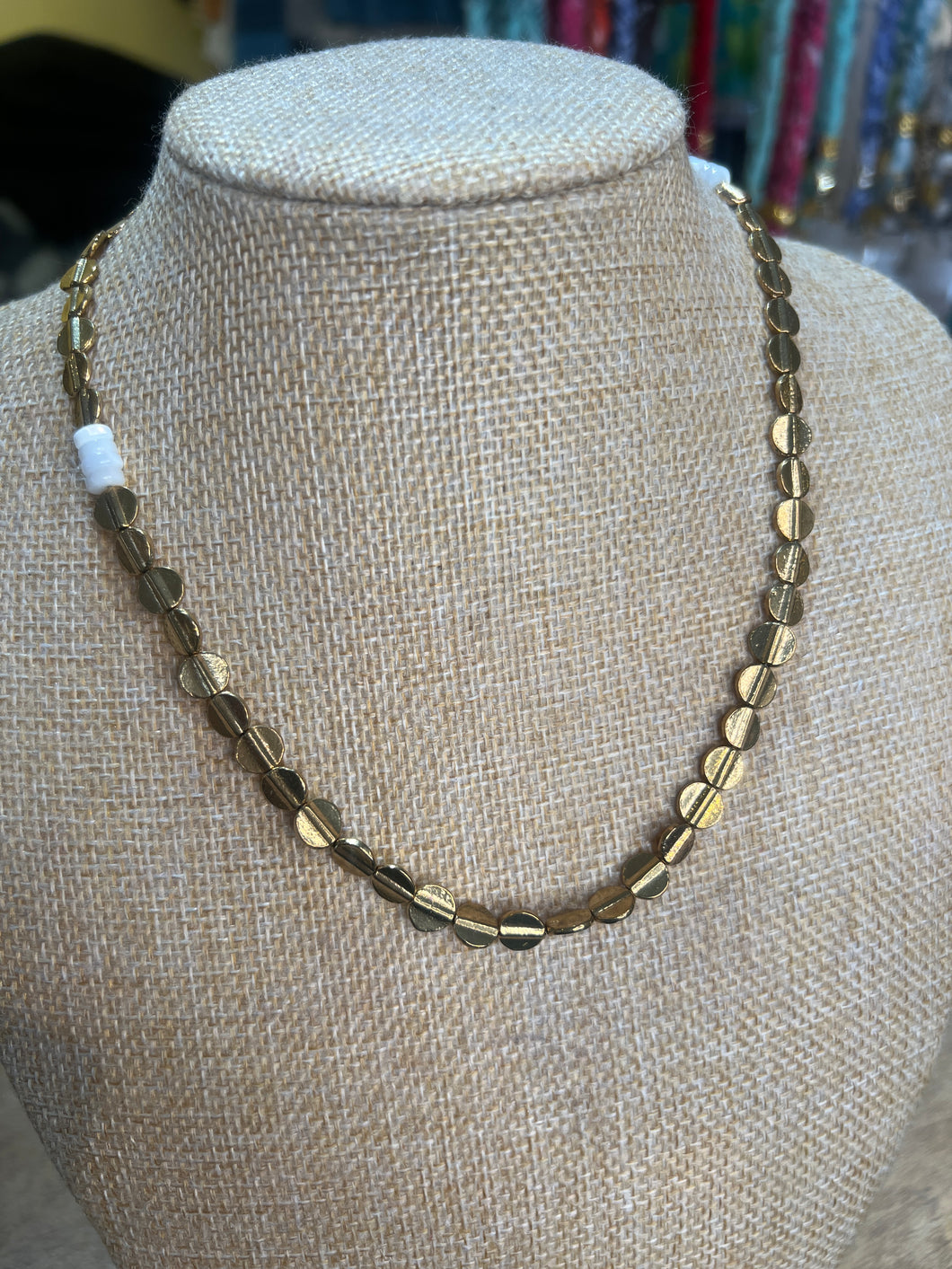 BRASS DISCS NECKLACE