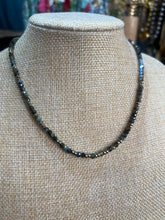 Load image into Gallery viewer, MINI GREEN TOURMALINE &amp; PYRITE NECKLACE
