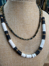 Load image into Gallery viewer, MINI GREEN TOURMALINE &amp; PYRITE NECKLACE
