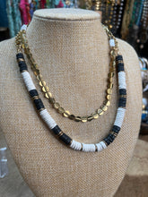 Load image into Gallery viewer, LAVA ROCK BLACK &amp; CREAM NECKLACE
