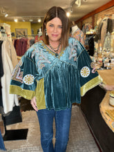 Load image into Gallery viewer, TEAL BOHO BLISS TOP
