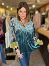 Load image into Gallery viewer, TEAL BOHO BLISS TOP
