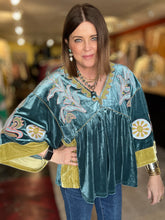 Load image into Gallery viewer, TEAL BOHO BLISS TOP

