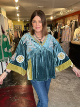 Load image into Gallery viewer, TEAL BOHO BLISS TOP
