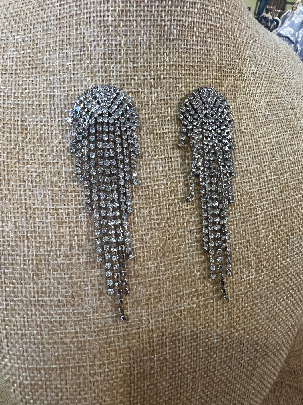 RHINESTONE WATERFALL EARRINGS