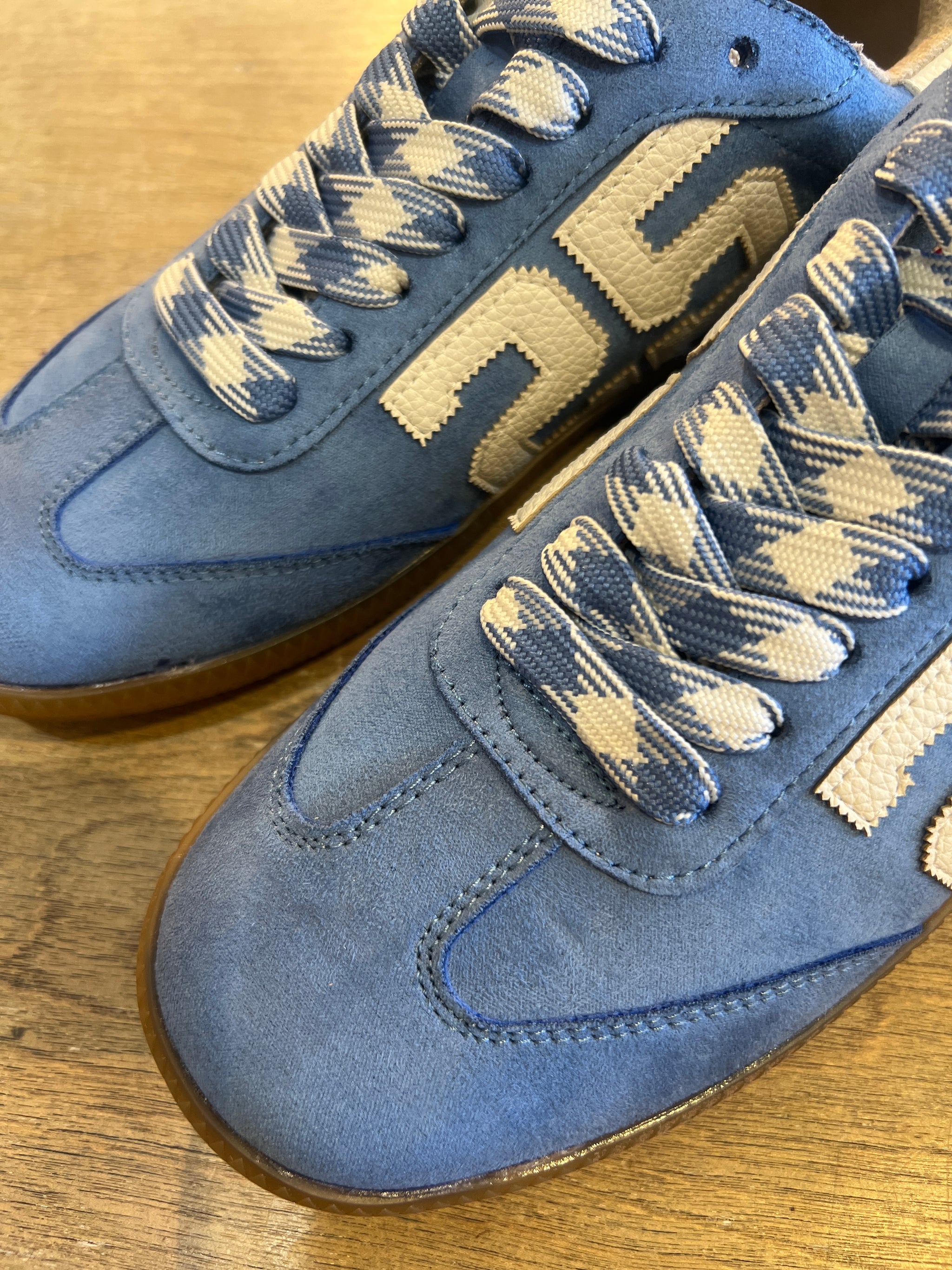 RETRO 25 BLUE SUEDE SNEAKERS – BRICK HOUSE BOUTIQUE