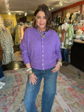 Load image into Gallery viewer, SOFT PURPLE PIPER CARDIGAN
