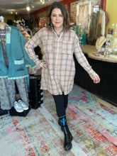 Load image into Gallery viewer, MOCHA PLAID DRESS
