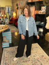 Load image into Gallery viewer, CHECKER DENIM JACKET
