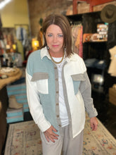 Load image into Gallery viewer, AQUA|GRAY CORDUROY SHACKET
