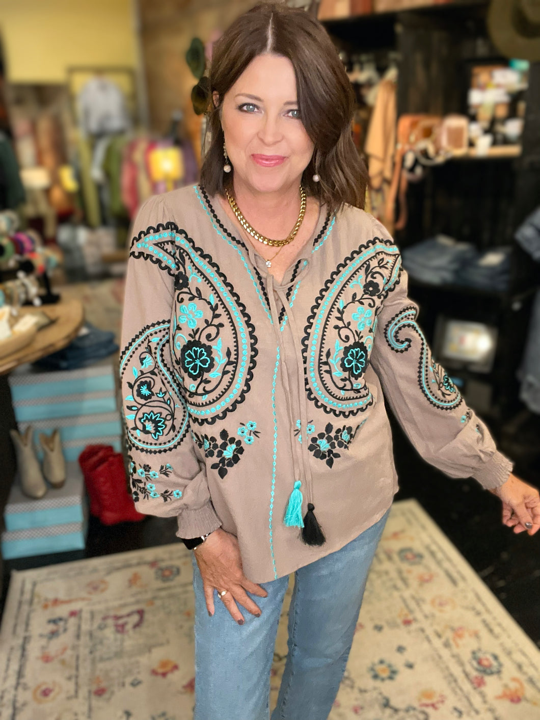 SJ KENDALL GRAY TUNIC