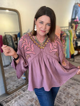 Load image into Gallery viewer, MAUVE BOHO TOP
