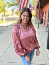 Load image into Gallery viewer, ROSEGOLD RUFFLE TOP
