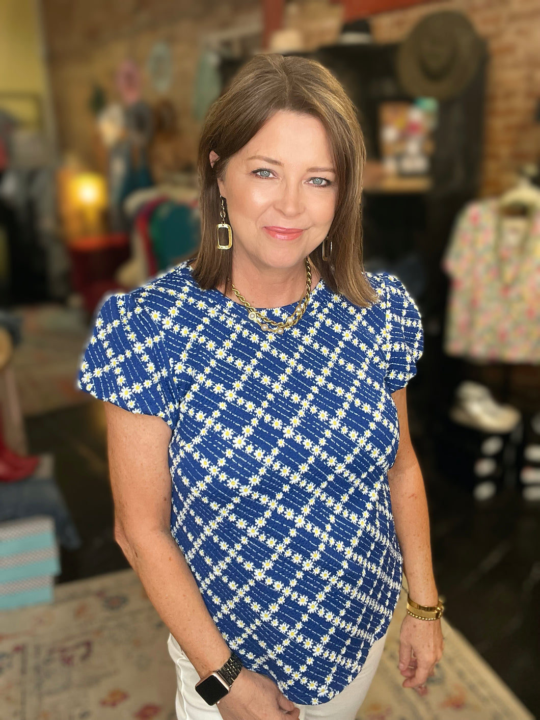BLUE DAISY TOP