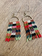 Load image into Gallery viewer, MULTICOLORED FRINGE EARRINGS
