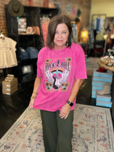 Load image into Gallery viewer, ROCK N ROLL HOT PINK GRAPHIC TEE
