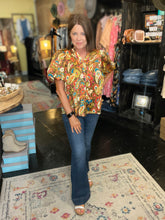 Load image into Gallery viewer, JEWEL TONE PAISLEY BLOUSE
