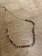 Load image into Gallery viewer, MULTI COLORED RHINESTONE NECKLACE
