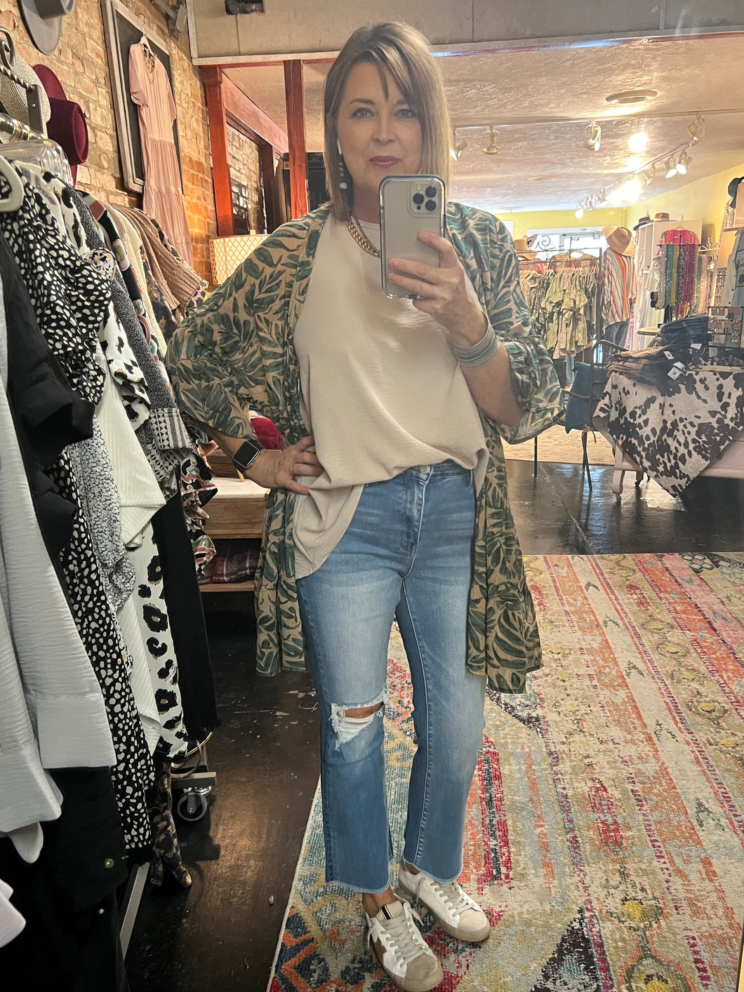 VERVET CROPPED FLARE DENIM