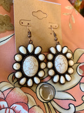 Load image into Gallery viewer, WHITE TURQUOISE EARRINGS
