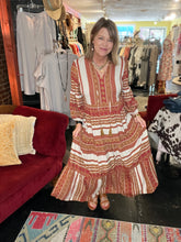 Load image into Gallery viewer, BRONZE RED MAXI DRESS
