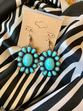 Load image into Gallery viewer, BLUE TURQUOISE EARRINGS
