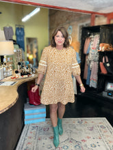 Load image into Gallery viewer, QUILTED CAMEL PRINT DRESS
