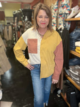 Load image into Gallery viewer, COLOR BLOCK CORDUROY SHIRT
