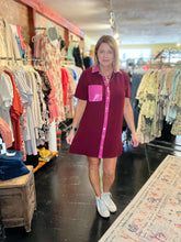 Load image into Gallery viewer, MAROON AND FUCHSIA DRESS
