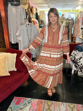 Load image into Gallery viewer, BRONZE RED MAXI DRESS
