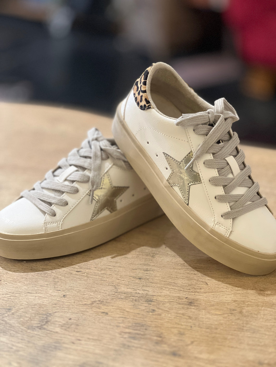 REBA GOLD CRINKLE SNEAKER