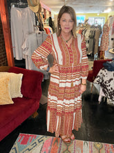 Load image into Gallery viewer, BRONZE RED MAXI DRESS
