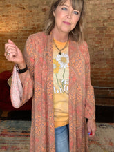 Load image into Gallery viewer, ORANGE/RUST BOHO KIMONO
